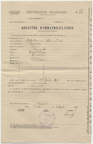 DocPictures/immatriculation_Pablo-Ramon-Alamanac_19ans_4-08-1907.jpg